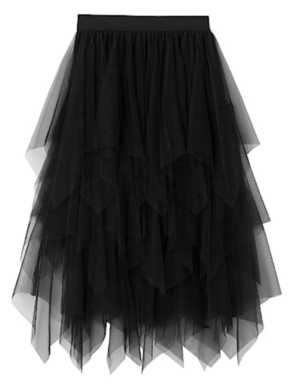 Tulle Midi Long Length A Line Tutu Skirt High Waisted Flowy